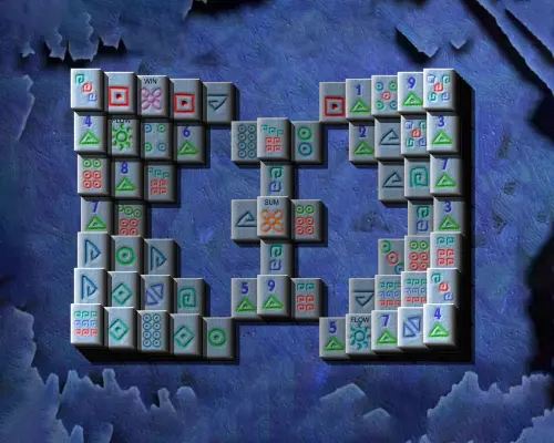 Mahjongg 3D Bleu Profond L'Arène