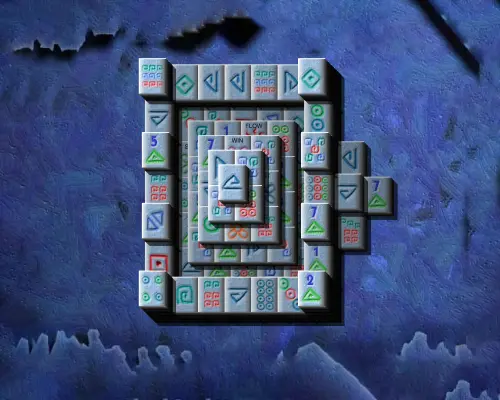 Mahjongg 3D Bleu Profond Le Château