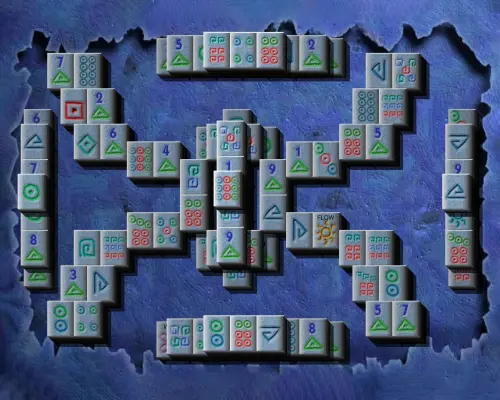 Mahjongg 3D Bleu Profond Cérémonial